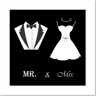 Wedding day Mr and Mrs Posters and Art